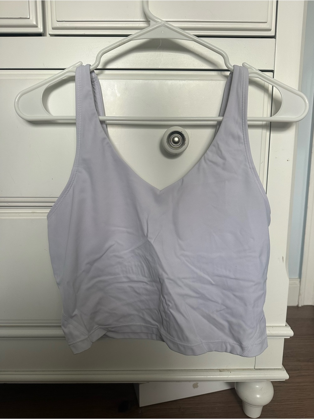 White V-Neck Crop Tank Top